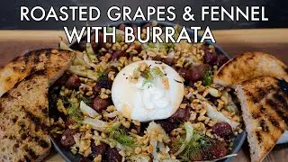 Roasted Grapes with Burrata