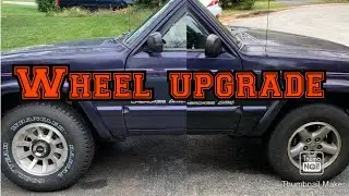 Wheel and tire upgrade - the big reveal day - Jeep Cherokee Turbine wheels ❤️