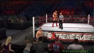 WWE Extreme Rules PPV - John Cena vs Brock Lesnar - Extreme Rules Match - HD