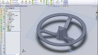 10.4 Lenkrad - SolidWorks 2010/12 Training - Loft - Revolve - Boss extrude - Circular pattern