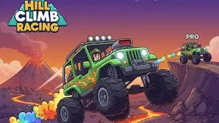 Hill Climb Racing 🔥 Volcano Stage | Mutant Car Extreme Gameplay | Noob vs Pro