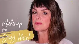 MAKEUP FOR GRAY HAIR/SILVER HAIR BEAUTY LOOK FOR OLDER WOMEN/HOW TO LOOK GORGEOUS WITH GRAY HAIR!