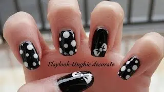 Video tutorial #85 Nail art unghie fiocchetto e pois anni 50 - By Flaylook