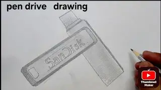 How to Draw a Pen Drive Step by Step | Easy Drawing Tutorial for Beginners