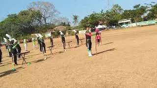 Drumband SMK Fadlun Nafis Bangsri di alun-alun Bangsri