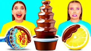 Tantangan Fondue Air Mancur Cokelat | Pertarungan Memasak Gila DuKoDu Challenge