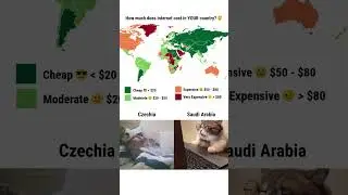 Internet Prices Around The World 🌐 #InternetCost #CostOfLiving #TechFacts #CountryComparison