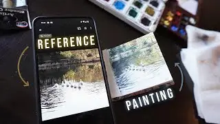 Mini Watercolor Pelicans and Reflection Painting Timelapse