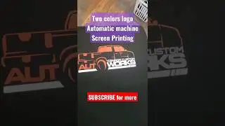 two colors screen printing auto machine #youtubeshorts #shorts #screenprinting
