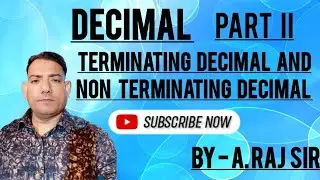 Decimal l Terminating Decimal and Non Terminating Decimal in Hindi and English both l 
