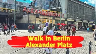 Walk in Berlin. Walking Alexander square to Spree River