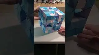 This is a cube made of 240 Sonobe units.   #origami  #cube