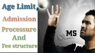 Ms dhoni cricket academy full detail.Age limit ,admission process and fee charge