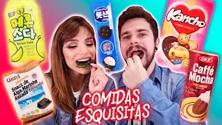 PROVANDO COMIDAS ESQUISITAS da CORÉIA DO SUL que VENDEM NO BRASIL!