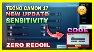 PUBG MOBILE NEW UPDATE TECNO CAMON 17 ZERO RECOIL SENSITIVITY CODE 😱🔥| RZ IRFAN YT | PUBG & BGMI