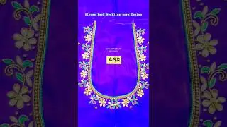 Blouse Back Neckline work Design #blousedesign #blousedesign2023 #roundneckdesign #blouseworkdesigns