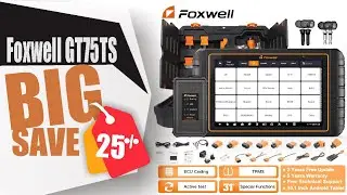 2024 Foxwell GT75TS OBD2 Automotive Scanner ECU Coding TPMS Service 31 Reset Bidirectional OE-level
