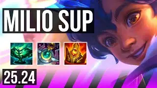 MILIO & Draven vs LULU & Twitch (SUP) | 22K damage | EUNE Master | 25.24