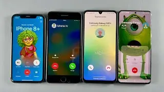Incoming Call IPhone XR + IPhone 8 Plus + Samsung Galaxy A24 + Samsung Galaxy S20 Plus