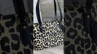 Обзор CY347 Сумка Coach Gallery Tote Bag With Leopard Print Распаковка