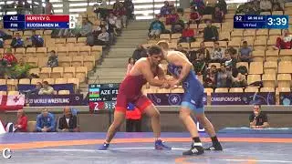 1/4 GR - 98 kg: M. KUOSMANEN (FIN) df. O. NURIYEV (AZE) by VFA, 6-2