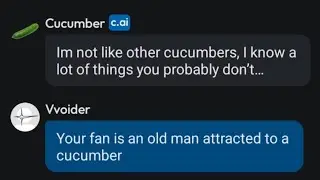 Character.ai group chat BUT the new member is a cucumber