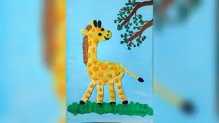 Giraffe craft idea. #crafts #ideas #creativity #handicraft #diy #creativitylessons #childrenscrafts