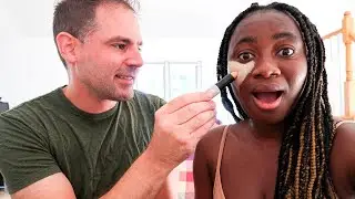 HUSBAND DOES MY MAKEUP CHALLENGE
