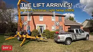 Day 1 of Christmas Light setup (2025)