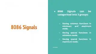 CS305 MP 8086 Signals