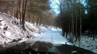 West Branch Road in Loyalsock State Forest Snow Wheeling