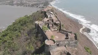 Korlai fort's raw aerial footage shot on dji mavic air