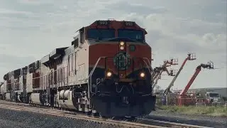 BNSF H1 Dash 9 Leader! BNSF 993 H1 C44-9W w/ PRLX SW1500 Leads Yard Job!