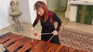 Bach on Marimba: Courante in C major | Babette Haag | Fascinating Bach Transcription 🎶