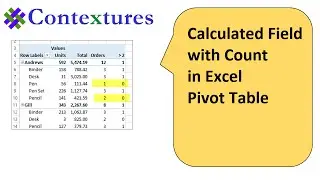 Создать сводную таблицу Excel с вычисляемым полем и количеством
