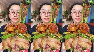Let&rsquo;s Eat with Jin | Satisfying Eating Crispy Fried Bacon | Rural Home Cooking Eating Show