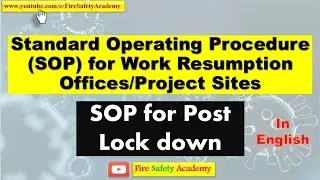 SOP for Office/Project Site Work Resumption After Lockdown in English | SOP for Workplace | Covid-19