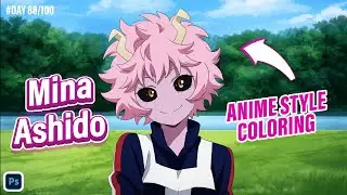 Day 88 | Mina Ashido 💗 | My Hero Academia Anime Drawing | 100 Days Drawing Challenge