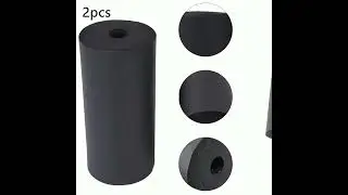 2PCS Foot Foam Pads Black Rollers Replacement for Leg Extension Weight Bench Gym Exercise #fitness