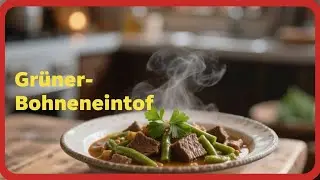Gr&uuml;ne-Bohnen-Eintopf mit Rindfleisch. Kochen wie zu Hause.