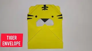 How To Make Paper Tiger Envelope / Easy Paper Craft / Origami Tiger Envelope