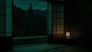 Calm Night Rain at a Hillside Cabin (No Ads) | Relaxing Ambience for Sleep