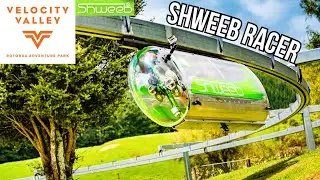 Riding Shweeb Racer at Velocity Valley