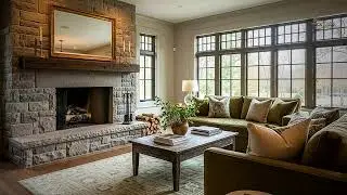 Minimal Modern Fireplace Living Room Live Mood Board + Q&A