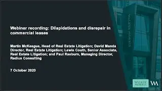 Dilapidations and disrepair in commercial leases