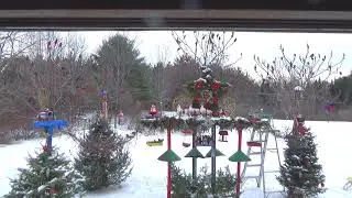 Winter Bird Feeding Station Decorations