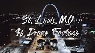 St  Louis, MO Morning and Night Fog Drone Footage 4k