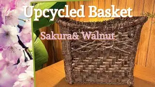 Upcycled Sakura & Walnut Bark &ndash; Handmade Japanese Basket