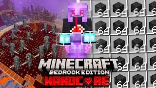 Hice una MEGA GRANJA de WITHERS SKELETON en el HARDCORE de MINECRAFT BEDROCK!✌ (#9)
