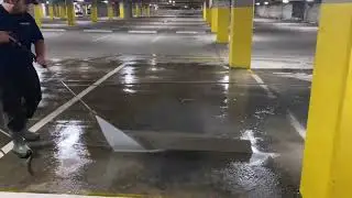 Parking Garage Concrete Surface Cleaning / Power Washing / Pressure Washing